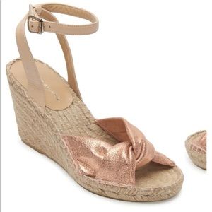 Never worn pink wedge ankle heel size 8